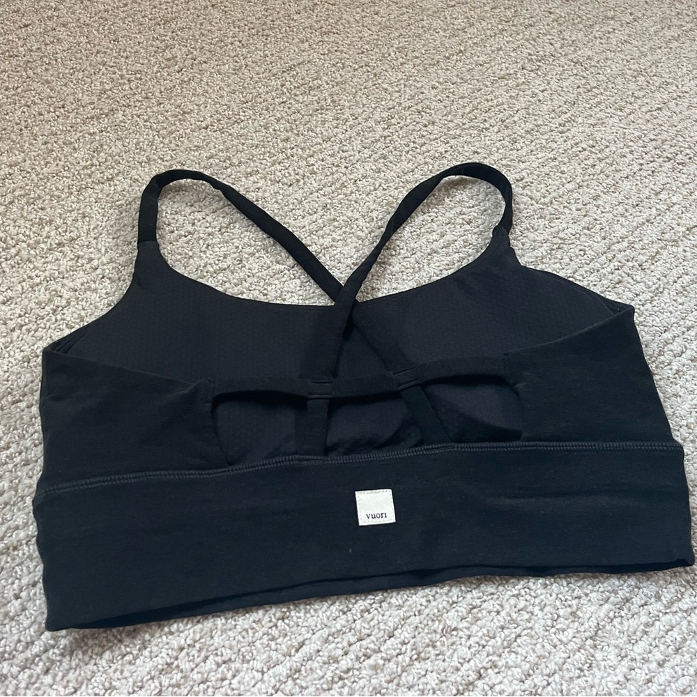 Vuori long line elevation bra, heather black, medium - Picture 2 of 3